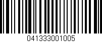 Código de barras (EAN, GTIN, SKU, ISBN): '041333001005'