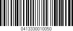 Código de barras (EAN, GTIN, SKU, ISBN): '0413330010050'