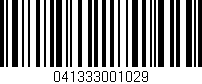Código de barras (EAN, GTIN, SKU, ISBN): '041333001029'