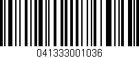 Código de barras (EAN, GTIN, SKU, ISBN): '041333001036'