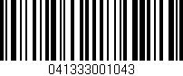 Código de barras (EAN, GTIN, SKU, ISBN): '041333001043'