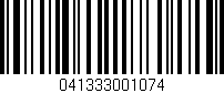 Código de barras (EAN, GTIN, SKU, ISBN): '041333001074'