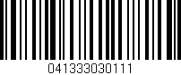 Código de barras (EAN, GTIN, SKU, ISBN): '041333030111'