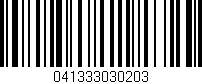 Código de barras (EAN, GTIN, SKU, ISBN): '041333030203'