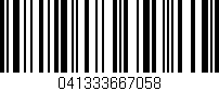 Código de barras (EAN, GTIN, SKU, ISBN): '041333667058'
