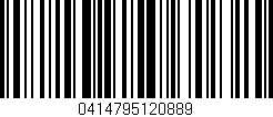 Código de barras (EAN, GTIN, SKU, ISBN): '0414795120889'