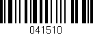 Código de barras (EAN, GTIN, SKU, ISBN): '041510'