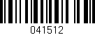 Código de barras (EAN, GTIN, SKU, ISBN): '041512'