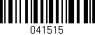 Código de barras (EAN, GTIN, SKU, ISBN): '041515'