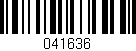 Código de barras (EAN, GTIN, SKU, ISBN): '041636'