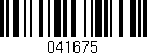 Código de barras (EAN, GTIN, SKU, ISBN): '041675'