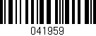 Código de barras (EAN, GTIN, SKU, ISBN): '041959'
