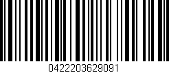 Código de barras (EAN, GTIN, SKU, ISBN): '0422203629091'