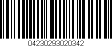Código de barras (EAN, GTIN, SKU, ISBN): '04230293020342'