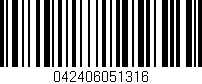 Código de barras (EAN, GTIN, SKU, ISBN): '042406051316'