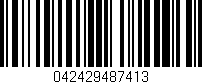 Código de barras (EAN, GTIN, SKU, ISBN): '042429487413'