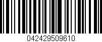 Código de barras (EAN, GTIN, SKU, ISBN): '042429509610'