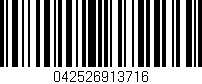 Código de barras (EAN, GTIN, SKU, ISBN): '042526913716'