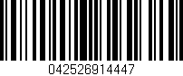 Código de barras (EAN, GTIN, SKU, ISBN): '042526914447'