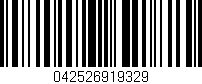 Código de barras (EAN, GTIN, SKU, ISBN): '042526919329'