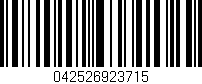 Código de barras (EAN, GTIN, SKU, ISBN): '042526923715'