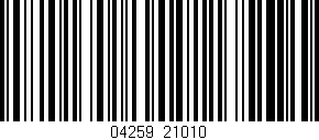 Código de barras (EAN, GTIN, SKU, ISBN): '04259/21010'
