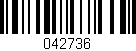 Código de barras (EAN, GTIN, SKU, ISBN): '042736'