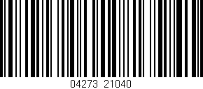 Código de barras (EAN, GTIN, SKU, ISBN): '04273/21040'