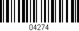 Código de barras (EAN, GTIN, SKU, ISBN): '04274'