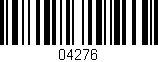 Código de barras (EAN, GTIN, SKU, ISBN): '04276'