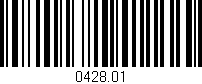 Código de barras (EAN, GTIN, SKU, ISBN): '0428.01'