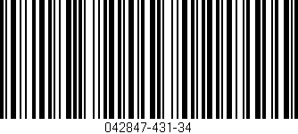 Código de barras (EAN, GTIN, SKU, ISBN): '042847-431-34'