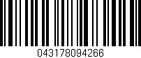 Código de barras (EAN, GTIN, SKU, ISBN): '043178094266'