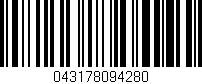 Código de barras (EAN, GTIN, SKU, ISBN): '043178094280'