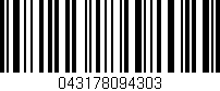 Código de barras (EAN, GTIN, SKU, ISBN): '043178094303'