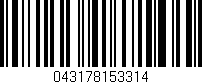 Código de barras (EAN, GTIN, SKU, ISBN): '043178153314'