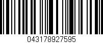 Código de barras (EAN, GTIN, SKU, ISBN): '043178927595'