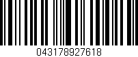 Código de barras (EAN, GTIN, SKU, ISBN): '043178927618'