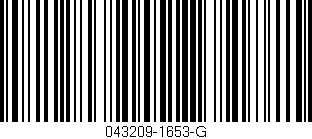 Código de barras (EAN, GTIN, SKU, ISBN): '043209-1653-G'
