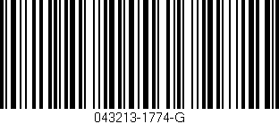 Código de barras (EAN, GTIN, SKU, ISBN): '043213-1774-G'