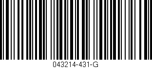 Código de barras (EAN, GTIN, SKU, ISBN): '043214-431-G'