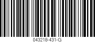Código de barras (EAN, GTIN, SKU, ISBN): '043218-431-G'