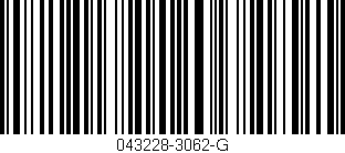 Código de barras (EAN, GTIN, SKU, ISBN): '043228-3062-G'