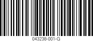 Código de barras (EAN, GTIN, SKU, ISBN): '043238-001-G'