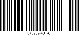 Código de barras (EAN, GTIN, SKU, ISBN): '043252-431-G'