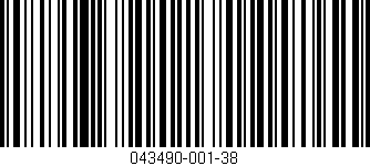 Código de barras (EAN, GTIN, SKU, ISBN): '043490-001-38'