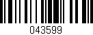 Código de barras (EAN, GTIN, SKU, ISBN): '043599'
