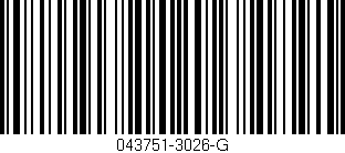 Código de barras (EAN, GTIN, SKU, ISBN): '043751-3026-G'