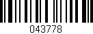 Código de barras (EAN, GTIN, SKU, ISBN): '043778'
