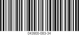 Código de barras (EAN, GTIN, SKU, ISBN): '043900-083-34'